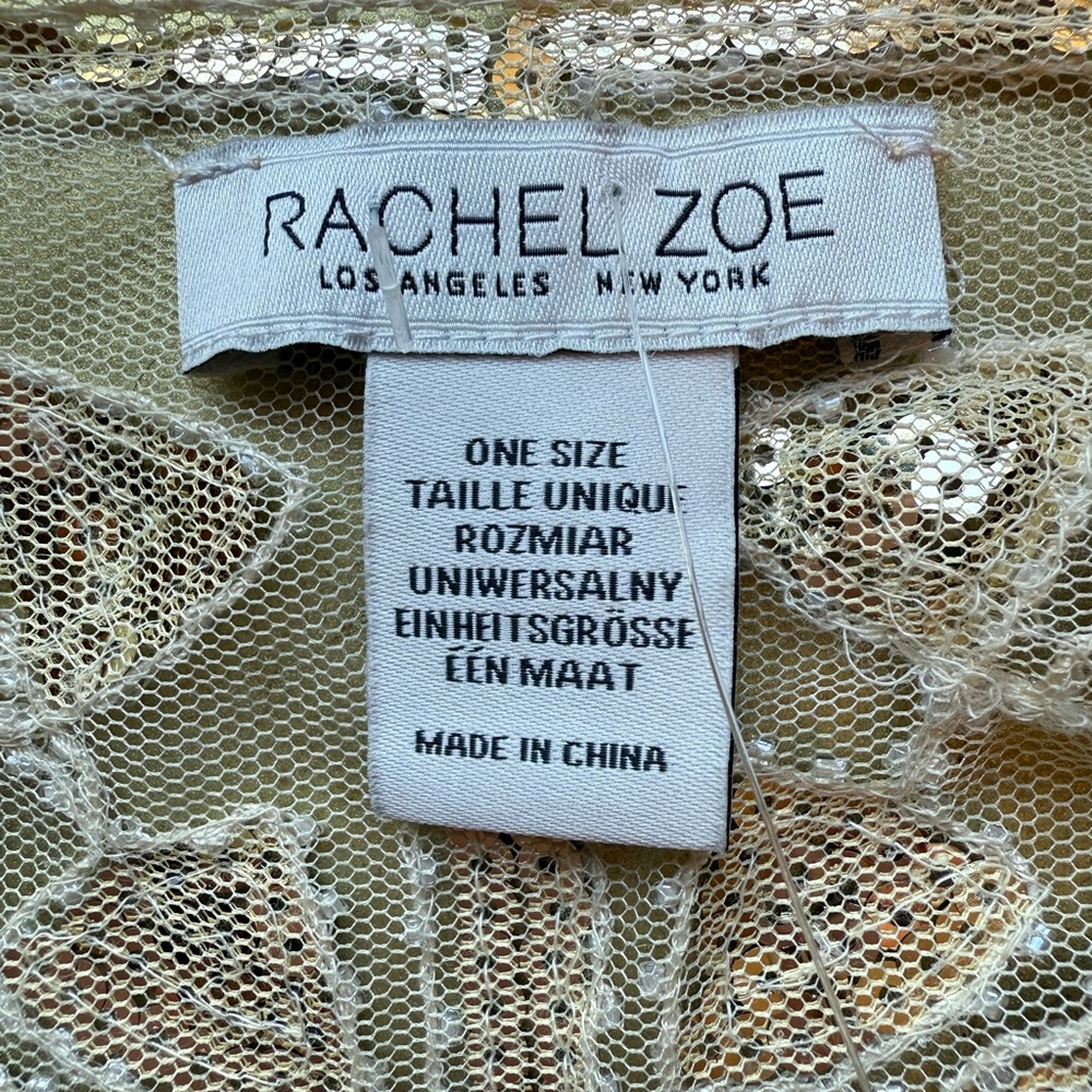 NWOT Rachel Zoe Gold Sequin Bolero Jacket Size O/S - Picture 5 of 7